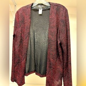 Blondie Nites vintage red glittery cardigan top